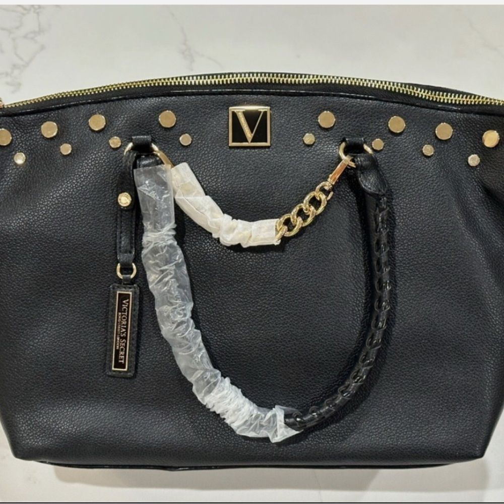Victoria’s Secret black and gold Studded Handbag. - Picture 2 of 8